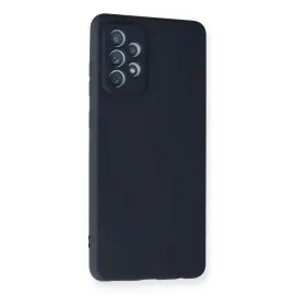 Newface Samsung Galaxy A72 Kılıf Nano Içi Kadife Silikon - Lacivert