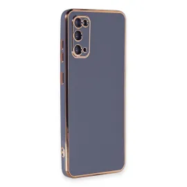 Newface Samsung Galaxy S20 Kılıf Volet Silikon - Mavi