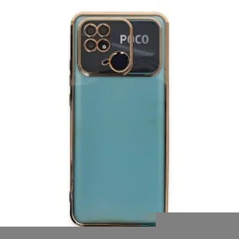 Newface Xiaomi Redmi 10C Kılıf Razer Lensli Silikon - Gold