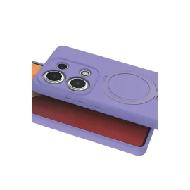 Newface Xiaomi Redmi Note 13 Pro 4G Regal Magsafe Standlı Kapak - Lila