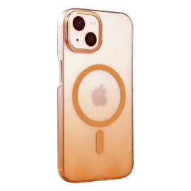 Newface Apple Iphone 14 Glossy Magsafe Kapak - Turuncu