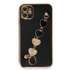 Newface Iphone 12 Kılıf Esila Silikon - Siyah