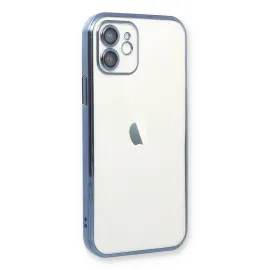 Newface Iphone 12 Kılıf Razer Lensli Silikon - Açık Mavi