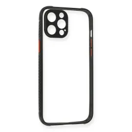 Newface Iphone 12 Pro Kılıf Miami Şeffaf Silikon - Siyah