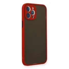 Newface Iphone 12 Pro Kılıf Montreal Silikon Kapak - Kırmızı