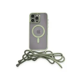 Newface Iphone 14 Pro Max Kılıf Divo Lazer Askılı Magsafe Kapak - Koyu Yeşil