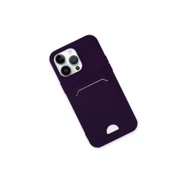 Newface Iphone 14 Pro Max Kılıf Kelvin Kartvizitli Silikon - Derin Mor