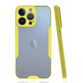 Newface Iphone 14 Pro Max Kılıf Platin Silikon - Sarı