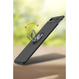 Newface Iphone 7 Plus Kılıf Range Yüzüklü Silikon - Kırmızı