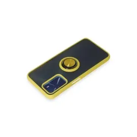 Newface Oppo A16 Kılıf Montreal Yüzüklü Silikon Kapak - Sarı