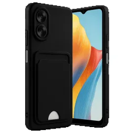 Newface Oppo A38 Kılıf Kelvin Kartvizitli Silikon - Siyah