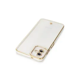 Newface Samsung Galaxy A04 Kılıf Liva Lens Silikon - Beyaz