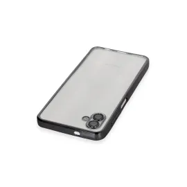 Newface Samsung Galaxy A04 Kılıf Razer Lensli Silikon - Siyah