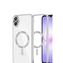 Newface Samsung Galaxy A07 Kross Magneticsafe Kapak - Gümüş