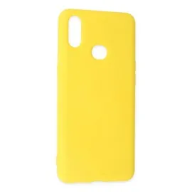 Newface Samsung Galaxy A10S Kılıf Nano Içi Kadife Silikon - Sarı