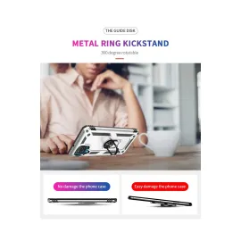 Newface Samsung Galaxy A22 Kılıf Sofya Yüzüklü Silikon Kapak - Gümüş