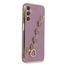 Newface Samsung Galaxy A24 4G Kılıf Esila Silikon - Mor