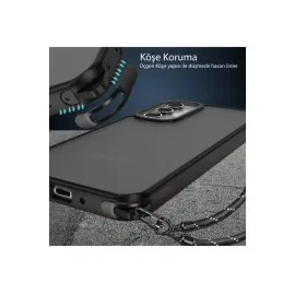 Newface Samsung Galaxy A34 5G Kılıf Elegant Kapak - Pudra