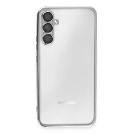 Newface Samsung Galaxy A54 5G Kılıf Razer Lensli Silikon - Gümüş