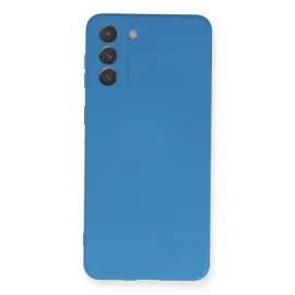 Newface Samsung Galaxy S21 Plus Kılıf Nano Içi Kadife Silikon - Mavi
