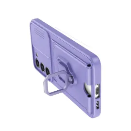 Newface Samsung Galaxy S23 Plus Kılıf Zuma Kartvizitli Yüzüklü Silikon - Lila