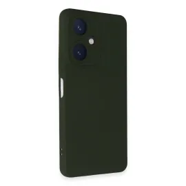 Newface Vivo Y27 Kılıf Nano Içi Kadife Silikon - Koyu Yeşil