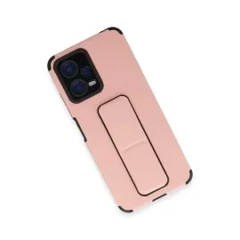 Newface Xiaomi Poco X5 5G Kılıf Mega Standlı Silikon - Pudra