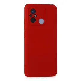 Newface Xiaomi Redmi 12C Kılıf Nano Içi Kadife Silikon - Kırmızı