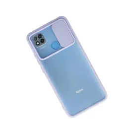 Newface Xiaomi Redmi 9C Kılıf Palm Buzlu Kamera Sürgülü Silikon - Lila