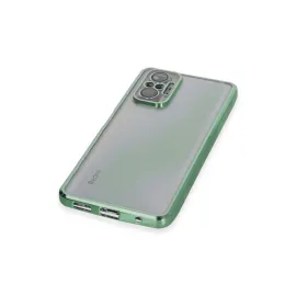 Newface Xiaomi Redmi Note 10 Pro Kılıf Razer Lensli Silikon - Yeşil