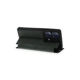 Newface Xiaomi Redmi Note 13 Pro 4G Kılıf Flip Cover - Koyu Yeşil