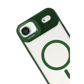 Joko Apple Iphone 17 Air Remim Lensli Magsafe Standlı Kapak - Koyu Yeşil