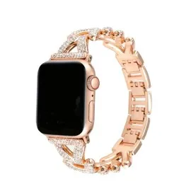 Newface Apple Watch 38Mm Node Taşlı Kordon - Siyah