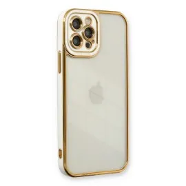 Newface Iphone 12 Pro Max Kılıf Liva Lens Silikon - Beyaz