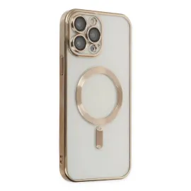 Newface Iphone 13 Pro Kılıf Kross Magneticsafe Kapak - Gold