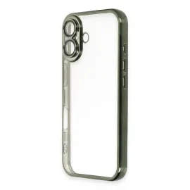 Newface Iphone 16 Plus Kılıf Razer Lensli Silikon - Yeşil
