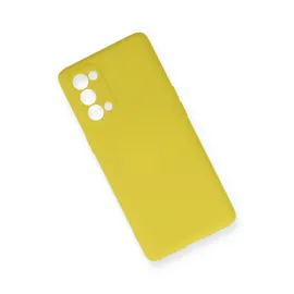 Newface Oppo Reno 5 Kılıf Nano Içi Kadife Silikon - Sarı
