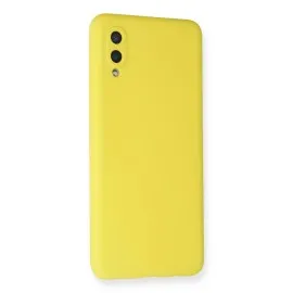 Newface Samsung Galaxy A02 Kılıf Nano Içi Kadife Silikon - Sarı