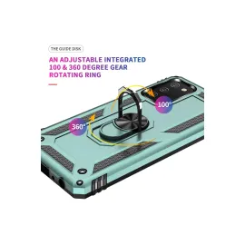 Newface Samsung Galaxy A02S Kılıf Sofya Yüzüklü Silikon Kapak - Yeşil