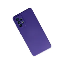 Newface Samsung Galaxy A72 Kılıf Nano Içi Kadife Silikon - Mor