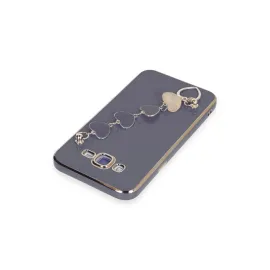 Newface Samsung Galaxy J7 Kılıf Esila Silikon - Gri