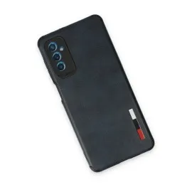 Newface Samsung Galaxy M52 5G Kılıf Loop Deri Silikon - Lacivert