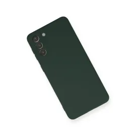 Newface Samsung Galaxy S21 Plus Kılıf Nano Içi Kadife Silikon - Koyu Yeşil