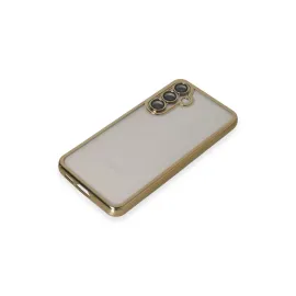 Newface Samsung Galaxy S23 Fe Kılıf Razer Lensli Silikon - Gold