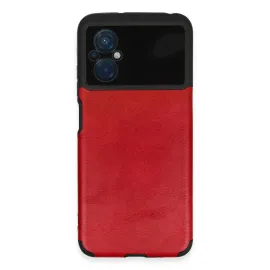 Newface Xiaomi Poco M5 Kılıf Loop Deri Silikon - Kırmızı