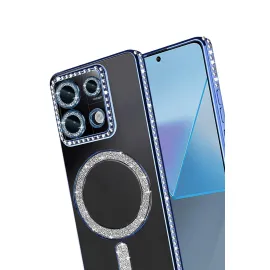 Newface Xiaomi Redmi 13C Joke Simli Magneticsafe Kılıf - Mavi