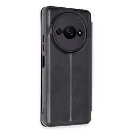 Newface Xiaomi Redmi A3 4G Kılıf Flip Cover - Siyah