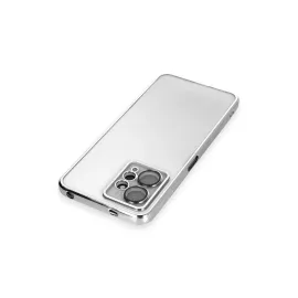 Newface Xiaomi Redmi Note 12 4G Kılıf Razer Lensli Silikon - Gümüş