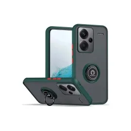 Newface Xiaomi Redmi Note 13 Pro Plus Kılıf Montreal Yüzüklü Silikon Kapak - Yeşil