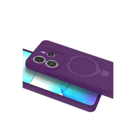 Newface Xiaomi Redmi Note 14 4G Regal Magsafe Standlı Kapak - Derin Mor